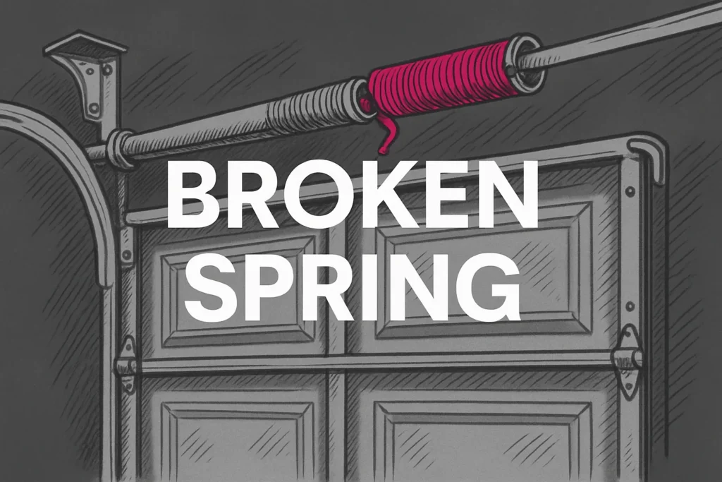 Garage Door Broken Spring Repair in our garage door services