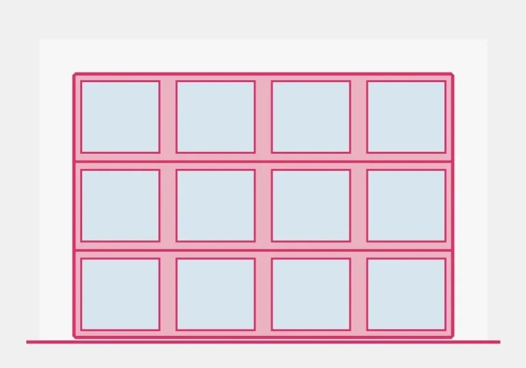 Illustration of an Amarr Classica Full View garage door style