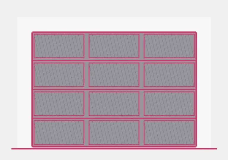 Illustration of an Amarr Foundry Reserve garage door style
