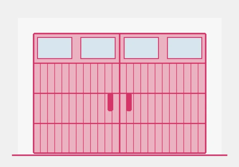 Illustration of an Amarr Heritage Carriage House garage door style