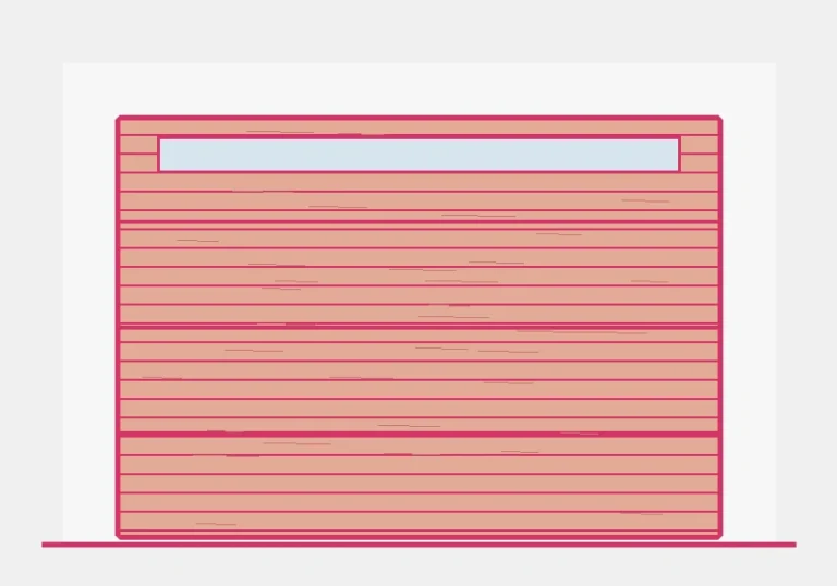 Illustration of an Amarr Northwoods garage door style