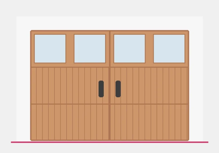 Illustration of a Hörmann Builder Collection garage door