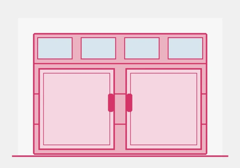 Illustration of a Hörmann Deco Safe 5250 garage door